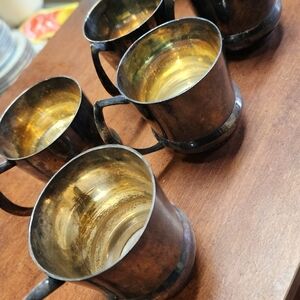 Vintage Easles 1779 Epnsa Silver Plated Espresso Cups
